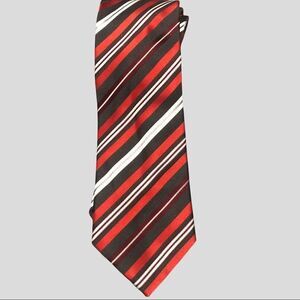 BERGAMO NEW York Tie, Brown/Orange/Gray Stripes